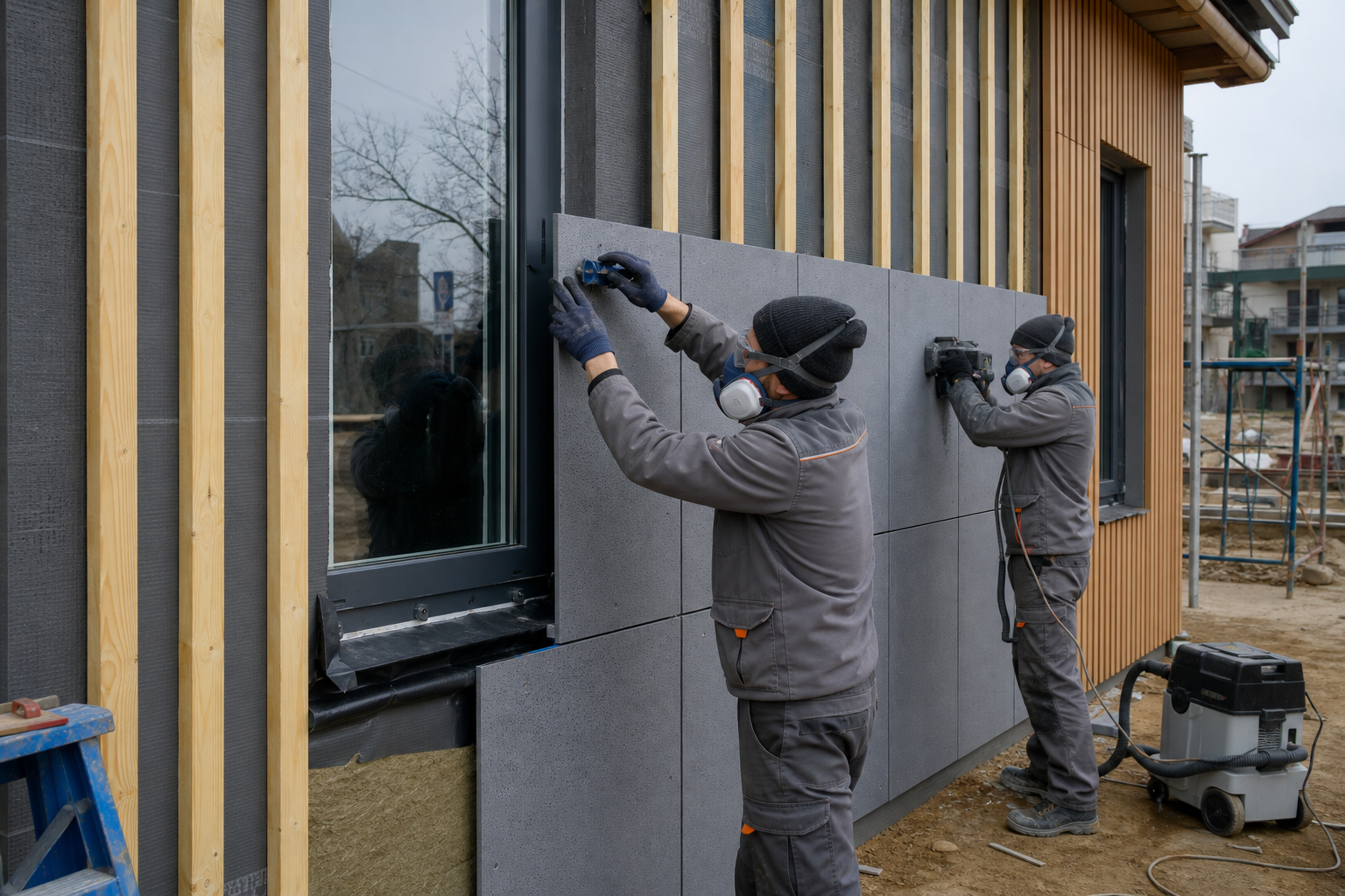 Fațade ventilate: fibre‑cement vs lemn — ghid practic